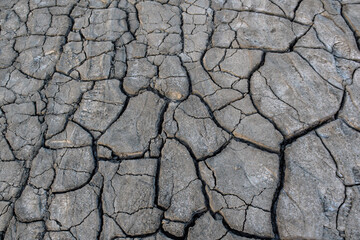 Ground around mud volcano, Romania