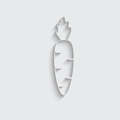 paper carrot icon vector sign