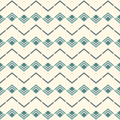 Ethnic seamless pattern. Geometric print. Chevrons, zigzag lines, diamonds background. Tribal, native americans ornament