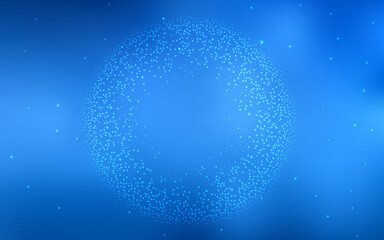 Light BLUE vector background with galaxy stars.