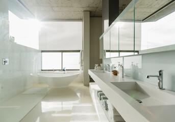 Sunny modern bathroom