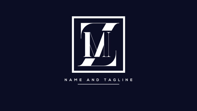 alphabet letters monogram icon logo MZ or ZM
