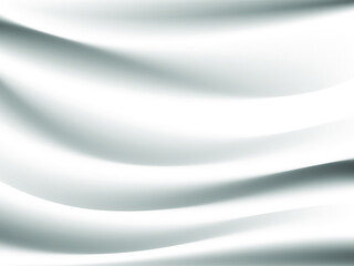 Minimal smooth waves elegant white silk or satin cloth texture background. Modern luxurious background design.