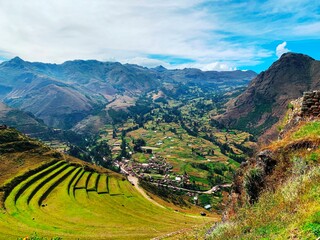 Peru Sacred valley Urubamba in Andes mountains 