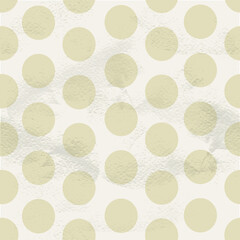 Seamless vintage beige ornament in large circles on grange paper