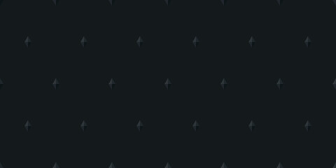 Black seamless pattern with geometric decor in flat style. Graphite endless minimalism texture. Dark grey background