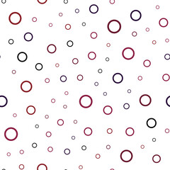 Dark Blue, Red vector seamless template with circles.