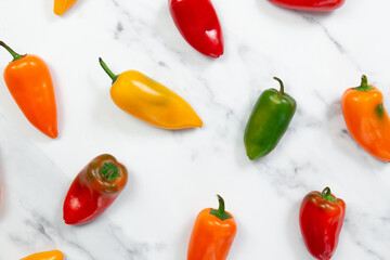 vegetables on a white background