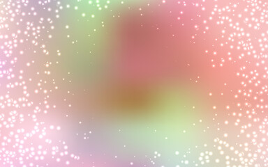 Light Pink, Yellow vector texture with milky way stars.