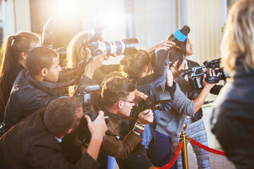 Paparazzi photographers at red carpet event