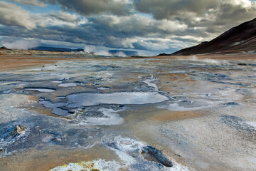 Small mineral pools, Namaskard, Myvatn, Iceland