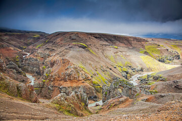 Craggy landscape, Kerlingarfjoll, Iceland