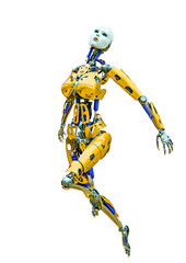 cyborg girl comic pose one