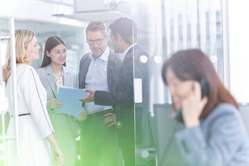 Business people talking in conference room