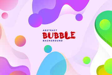 Background template with abstract bubble and wave effect pattern, illustration vector for business and project work