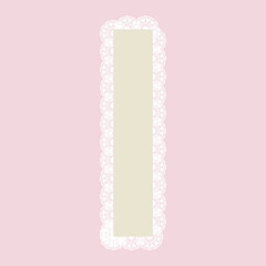 Vector lacy letter for elegant lettering and children's products.