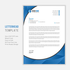 Simple Modern Letterhead vector template design. Creative & Clean business style print ready letterhead for your corporate project.