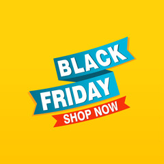 Black Friday sale inscription design template. Black Friday banner. Vector illustration