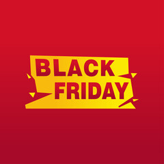 Black Friday sale inscription design template. Black Friday banner. Vector illustration