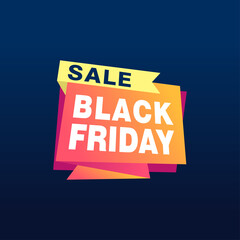Obraz premium Black Friday sale inscription design template. Black Friday banner. Vector illustration