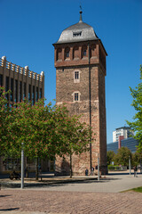 Fototapeta na wymiar Red Tower, part of the old City Wall, Chemnitz, Saxony, Germany
