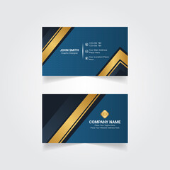 Abstract luxury business card template design vector. Shapes, golden, modern, colorful, smart.