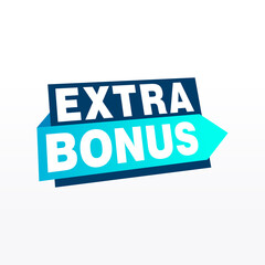 Vector Illustration Red Extra Bonus Label. Modern Web Banner Element