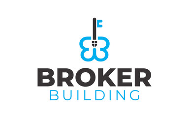 Broker real estate vector logo design template