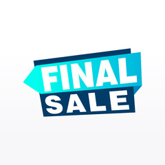 Final Sale banner, poster background. Big sale, special offer, discounts, Vector illustration