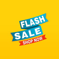 Flash Sale banner template design.Vector illustration.