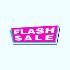 Flash Sale banner template design.Vector illustration.