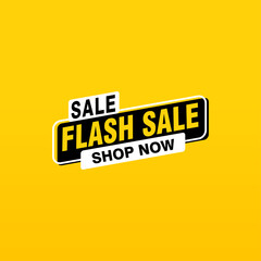 Flash Sale banner template design.Vector illustration.