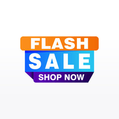 Flash Sale banner template design.Vector illustration.