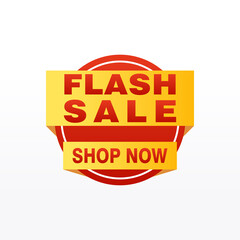 Flash Sale banner template design.Vector illustration.