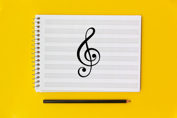 Score Book with a pencil
