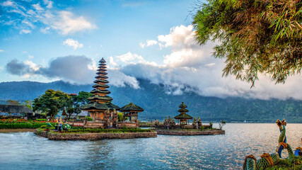 Pura Ulun Danu Bratan at sunrise, Bali, Indonesia