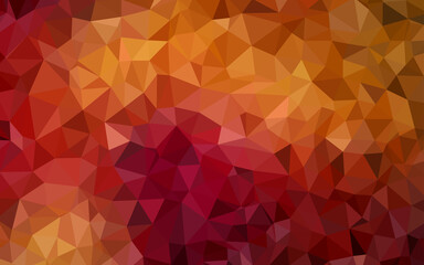 Dark Red, Yellow vector abstract polygonal template.