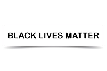 Fototapeta premium Black lives matter typography about human right of black people in Us. America vector.