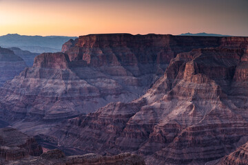 Fototapeta na wymiar Grand Canyon national park after sunset Arizona