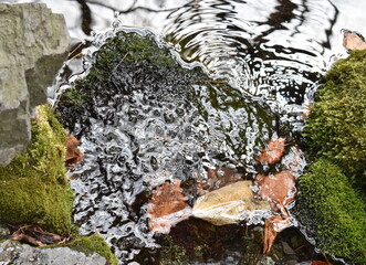 The purifying water sinking through the earth in Sapporo Japan