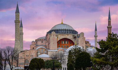 Naklejka premium hagia sophia in istanbul turkey