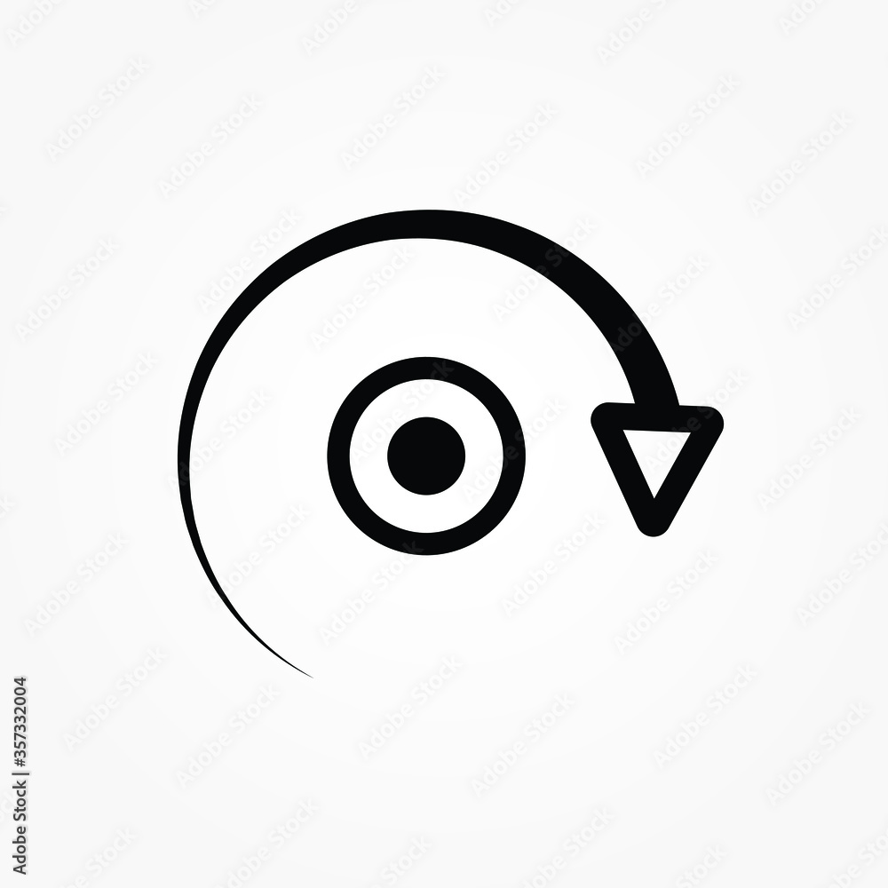 Poster outline button restore vector illustration