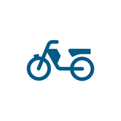 Fototapeta premium Motorcycle Blue Icon On White Background. Blue Flat Style Vector Illustration.