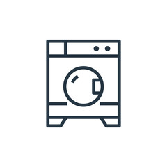 washer vector icon. washer editable stroke. washer linear symbol for use on web and mobile apps, logo, print media. Thin line illustration. Vector isolated outline drawing.