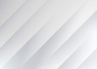 Obraz premium Streszczenie tło białe i szare linie.