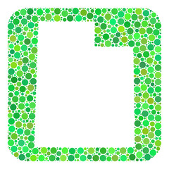 Map of Utah State mosaic created with rounded rectangle and cut out shape. Vector map of Utah State mosaic of circle spots in variable sizes and green color tints.