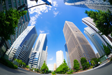 東京　新宿高層ビル街　2020年6月　