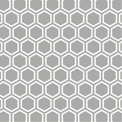 亀甲模様　日本伝統模様　グレー