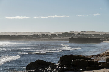 The surf and bay at Cactus Beach, World renown surfing spot, South Australia
