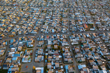 Aerial view of a township near Cape Town, South Africa